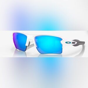 Oakley Flak 2.0 XL Sunglasses Polarized-Blue lenses-White Frame New In Box
